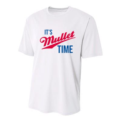 ItS Mullet Time Funny Redneck Mullet Youth Performance Sprint T-Shirt