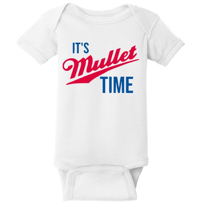 ItS Mullet Time Funny Redneck Mullet Baby Bodysuit