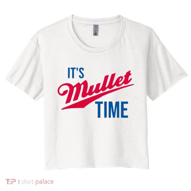 ItS Mullet Time Funny Redneck Mullet Crop Top