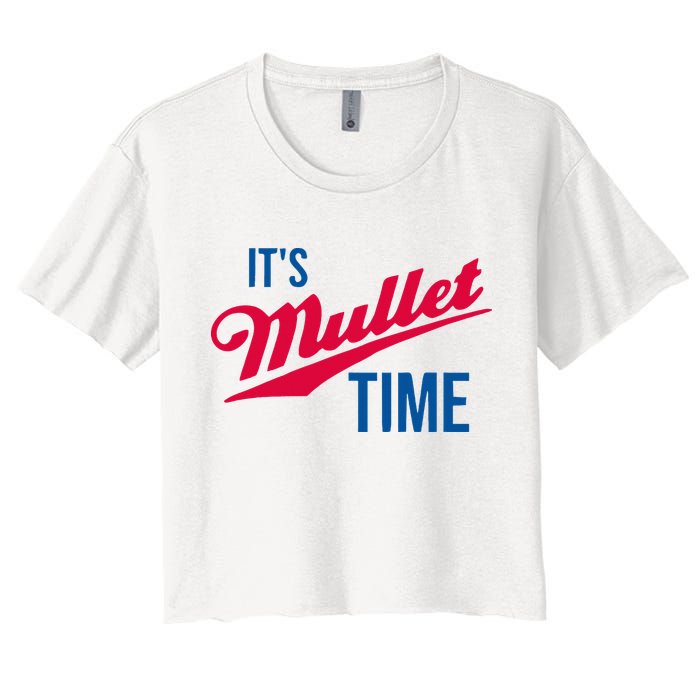 ItS Mullet Time Funny Redneck Mullet Crop Top