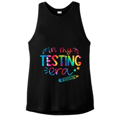 In My Testing Era Tie Dye Test Day For Student Teacher Ladies PosiCharge Tri-Blend Wicking Tank