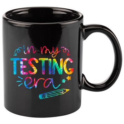 In My Testing Era Tie Dye Test Day For Student Teacher 11oz C Handle Ceramic Mug