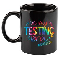 In My Testing Era Tie Dye Test Day For Student Teacher 11oz C Handle Ceramic Mug