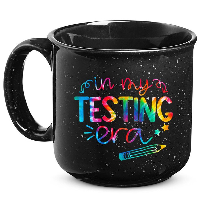 In My Testing Era Tie Dye Test Day For Student Teacher 15oz Campfire Ceramic Mug