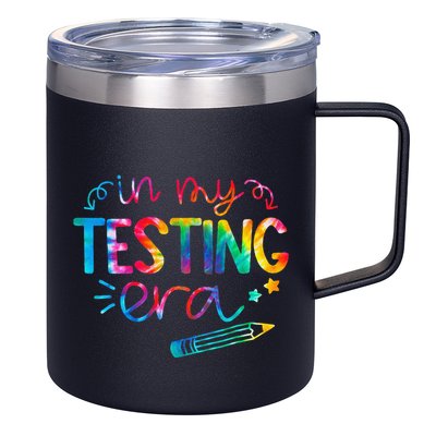 In My Testing Era Tie Dye Test Day For Student Teacher 12oz Stainless Steel Coffee Mug