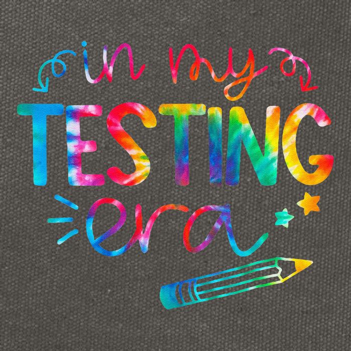In My Testing Era Tie Dye Test Day For Student Teacher Cotton Canvas Backpack