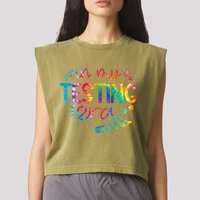 In My Testing Era Tie Dye Test Day For Student Teacher Garment-Dyed Women's Muscle Tee