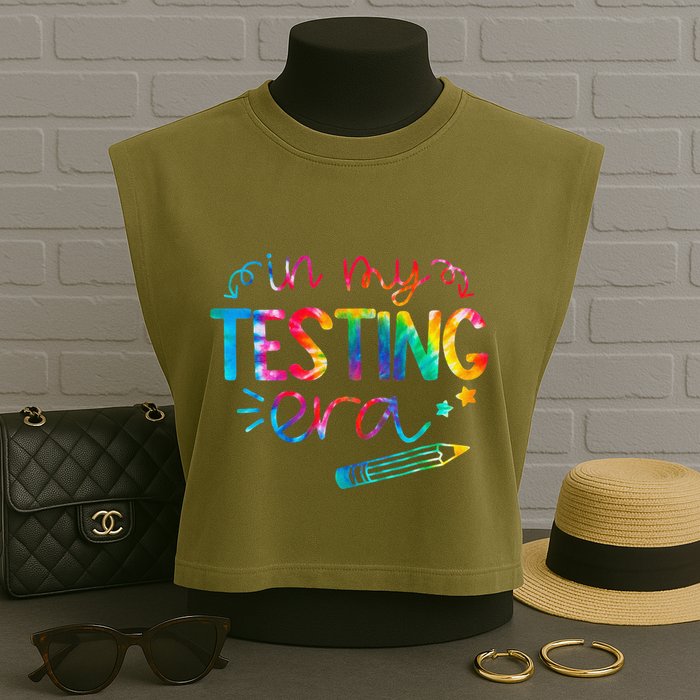 In My Testing Era Tie Dye Test Day For Student Teacher Garment-Dyed Women's Muscle Tee