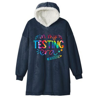 In My Testing Era Tie Dye Test Day For Student Teacher Hooded Wearable Blanket