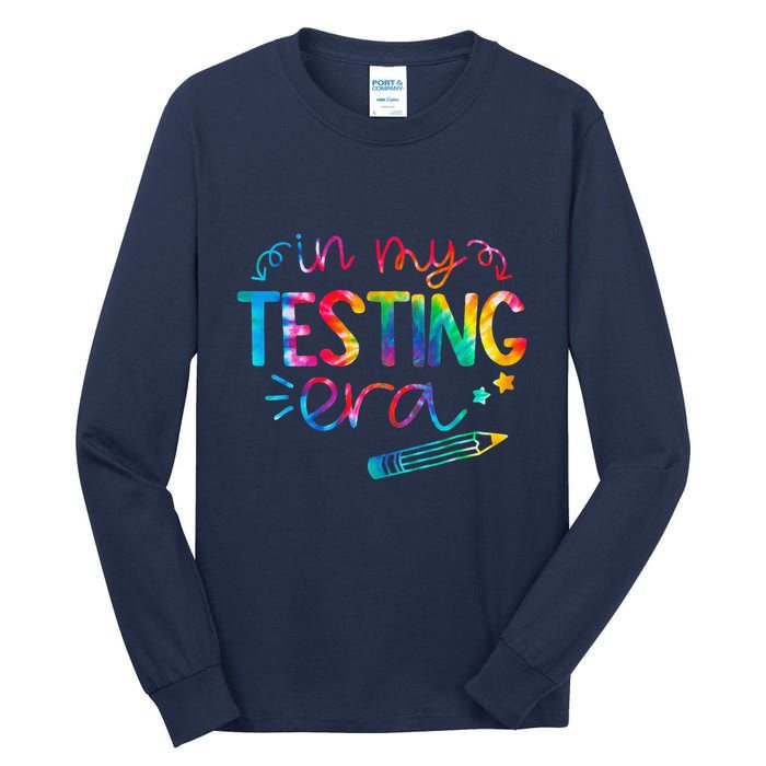 In My Testing Era Tie Dye Test Day For Student Teacher Tall Long Sleeve T-Shirt