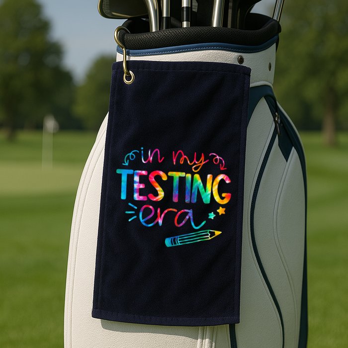 In My Testing Era Tie Dye Test Day For Student Teacher Golf Towel