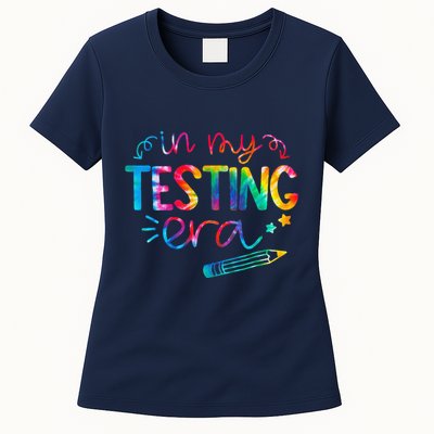 In My Testing Era Tie Dye Test Day For Student Teacher Womens T-Shirt