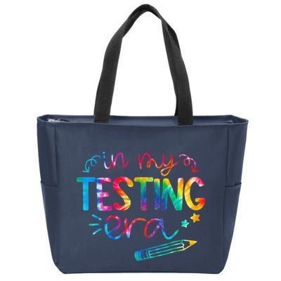 In My Testing Era Tie Dye Test Day For Student Teacher Zip Tote Bag
