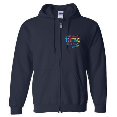 In My Testing Era Tie Dye Test Day For Student Teacher Full Zip Hoodie