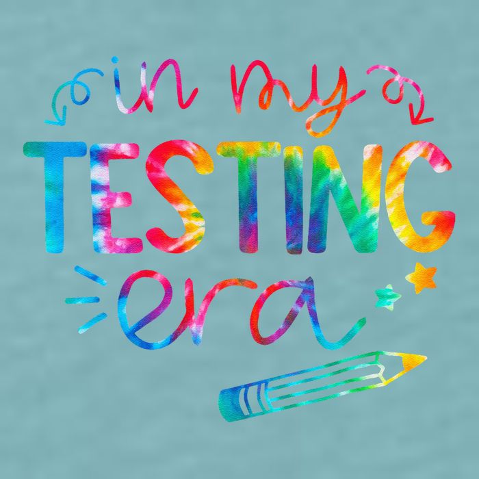 In My Testing Era Tie Dye Test Day For Student Teacher Sueded Cloud Jersey T-Shirt