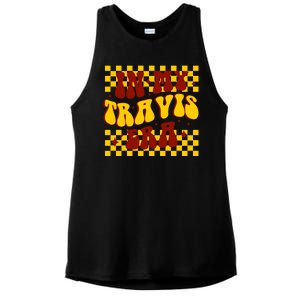 In My Travis Era Football Cute Ladies PosiCharge Tri-Blend Wicking Tank