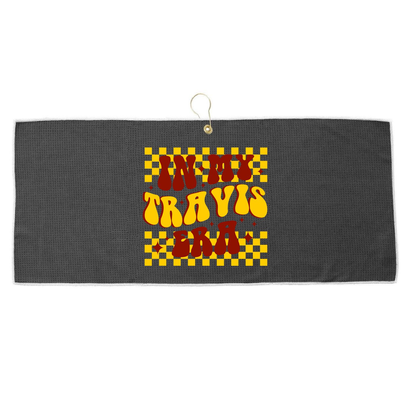 In My Travis Era Football Cute Large Microfiber Waffle Golf Towel