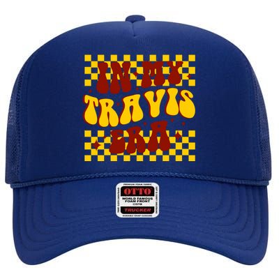 In My Travis Era Football Cute High Crown Mesh Back Trucker Hat