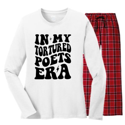 In My Tortured Era Funny In My Poets Era Women's Long Sleeve Flannel Pajama Set 