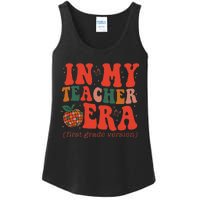 In My Teacher Teaching Era Retro Groovy 1st Grade Ladies Essential Tank