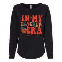 In My Teacher Teaching Era Retro Groovy 1st Grade Womens California Wash Sweatshirt