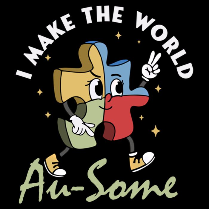 I Make The World Augiftsome Autism Awareness Month Puzzle Piece Gift City Backpack