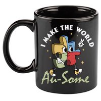 I Make The World Augiftsome Autism Awareness Month Puzzle Piece Gift 11oz C Handle Ceramic Mug