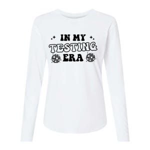 In My Testing Era, Funny Testing Teacher, Teaching Student Womens Cotton Relaxed Long Sleeve T-Shirt