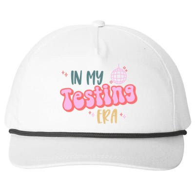 In My Testing Era, Funny Testing Teacher, Teaching Student Snapback Five-Panel Rope Hat