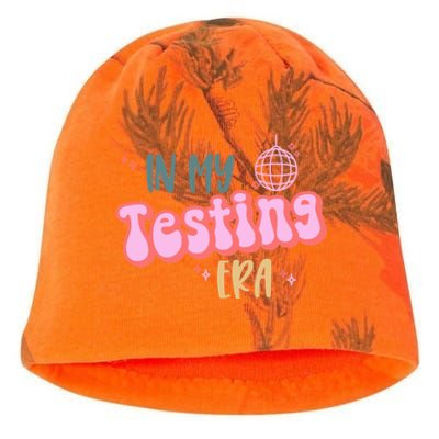 In My Testing Era, Funny Testing Teacher, Teaching Student Kati - Camo Knit Beanie