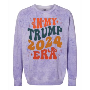 In My Trump 2024 Era Retro Colorblast Crewneck Sweatshirt