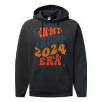 In My Trump 2024 Era Retro Performance Fleece Hoodie