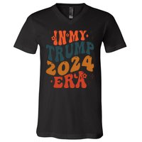 In My Trump 2024 Era Retro V-Neck T-Shirt