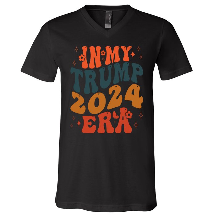 In My Trump 2024 Era Retro V-Neck T-Shirt