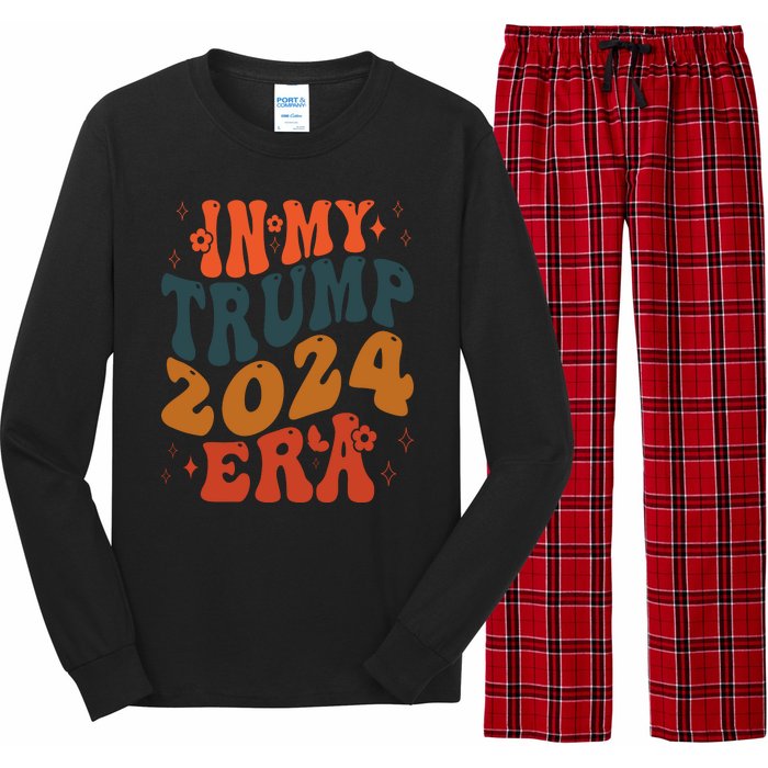 In My Trump 2024 Era Retro Long Sleeve Pajama Set