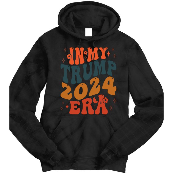 In My Trump 2024 Era Retro Tie Dye Hoodie