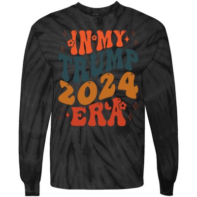 In My Trump 2024 Era Retro Tie-Dye Long Sleeve Shirt