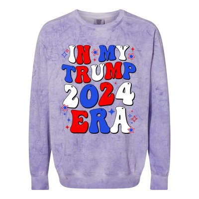 In My Trump 2024 Era Colorblast Crewneck Sweatshirt