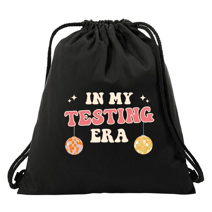 In My Testing Era, Funny Testing Teacher, Teaching Student Drawstring Bag