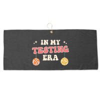 In My Testing Era, Funny Testing Teacher, Teaching Student Large Microfiber Waffle Golf Towel
