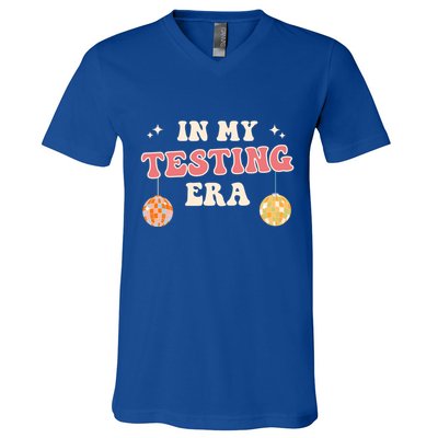In My Testing Era, Funny Testing Teacher, Teaching Student V-Neck T-Shirt