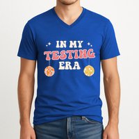 In My Testing Era, Funny Testing Teacher, Teaching Student V-Neck T-Shirt