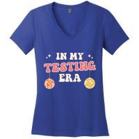 In My Testing Era, Funny Testing Teacher, Teaching Student Women's V-Neck T-Shirt