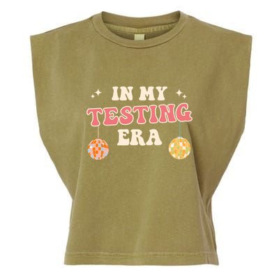 In My Testing Era, Funny Testing Teacher, Teaching Student Garment-Dyed Women's Muscle Tee