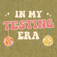 In My Testing Era, Funny Testing Teacher, Teaching Student Garment-Dyed Women's Muscle Tee