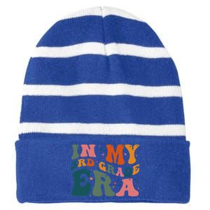 In My Third Grade Era In My 3rd Grade Era Teacher Student Striped Beanie with Solid Band