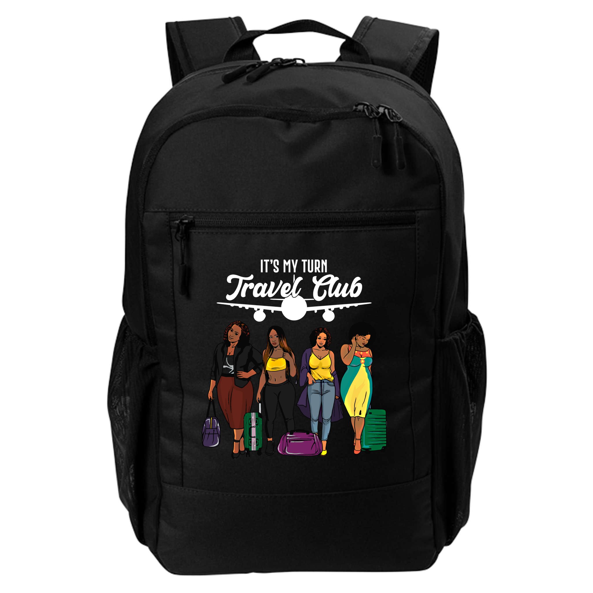 It's My Turn Travel Club Traveling Black African American Women Backpack