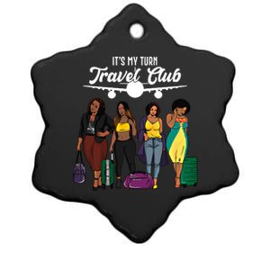 It's My Turn Travel Club Traveling Black African American Women Ceramic Star Ornament