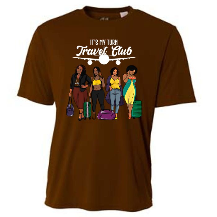 It's My Turn Travel Club Traveling Black African American Women Cooling Performance Crew T-Shirt