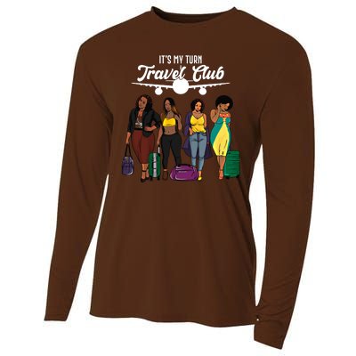 It's My Turn Travel Club Traveling Black African American Women Cooling Performance Long Sleeve Crew